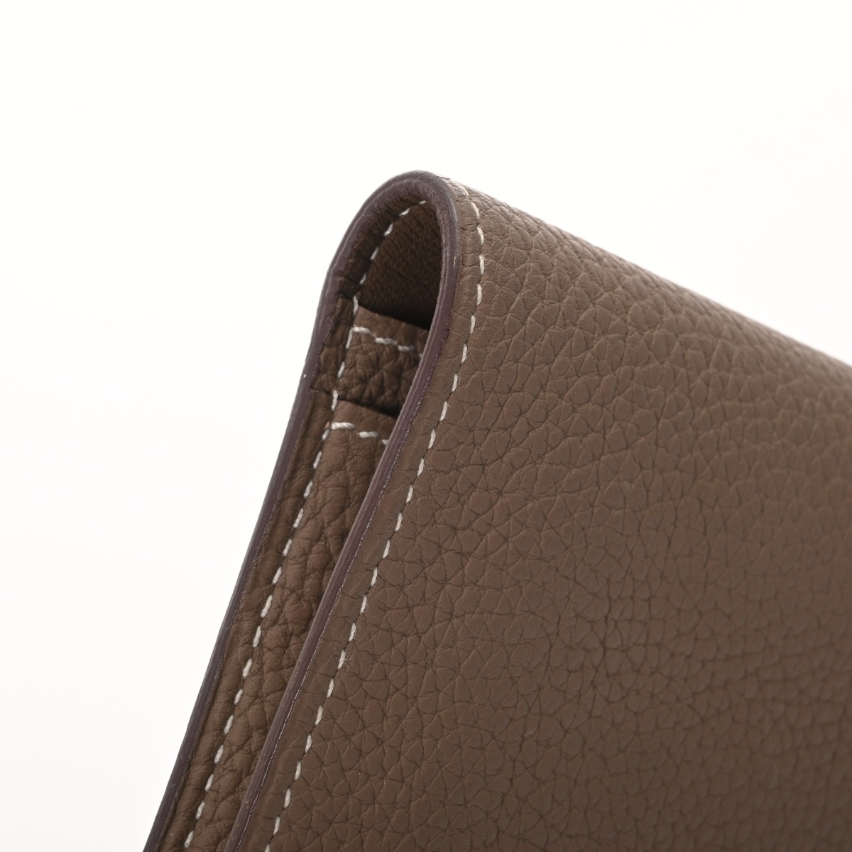 エルメス ドゴン GM エトゥープ 財布 エルメス ドゴン GM エトゥープ トゴ ユニセックス 財布 【中古