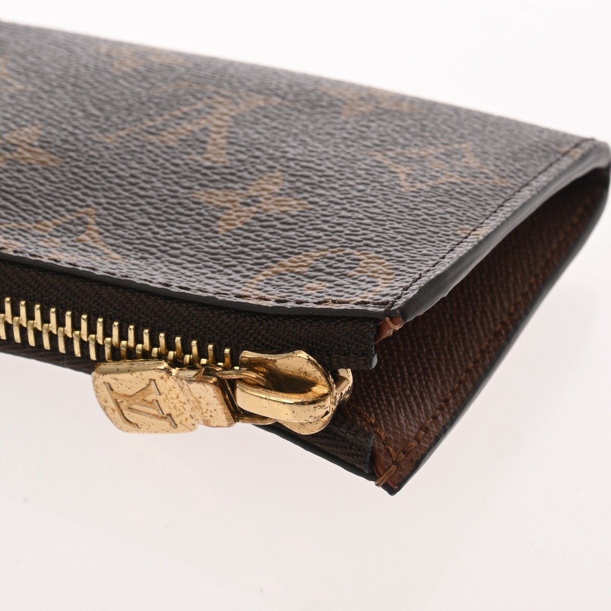 ルイ ヴィトン◎ポルトフォイユ クレマンス モノグラム ラウンドファスナー 茶色 LOUIS VUITTON ルイヴィトン財布 長財布 ラウンドファスナー