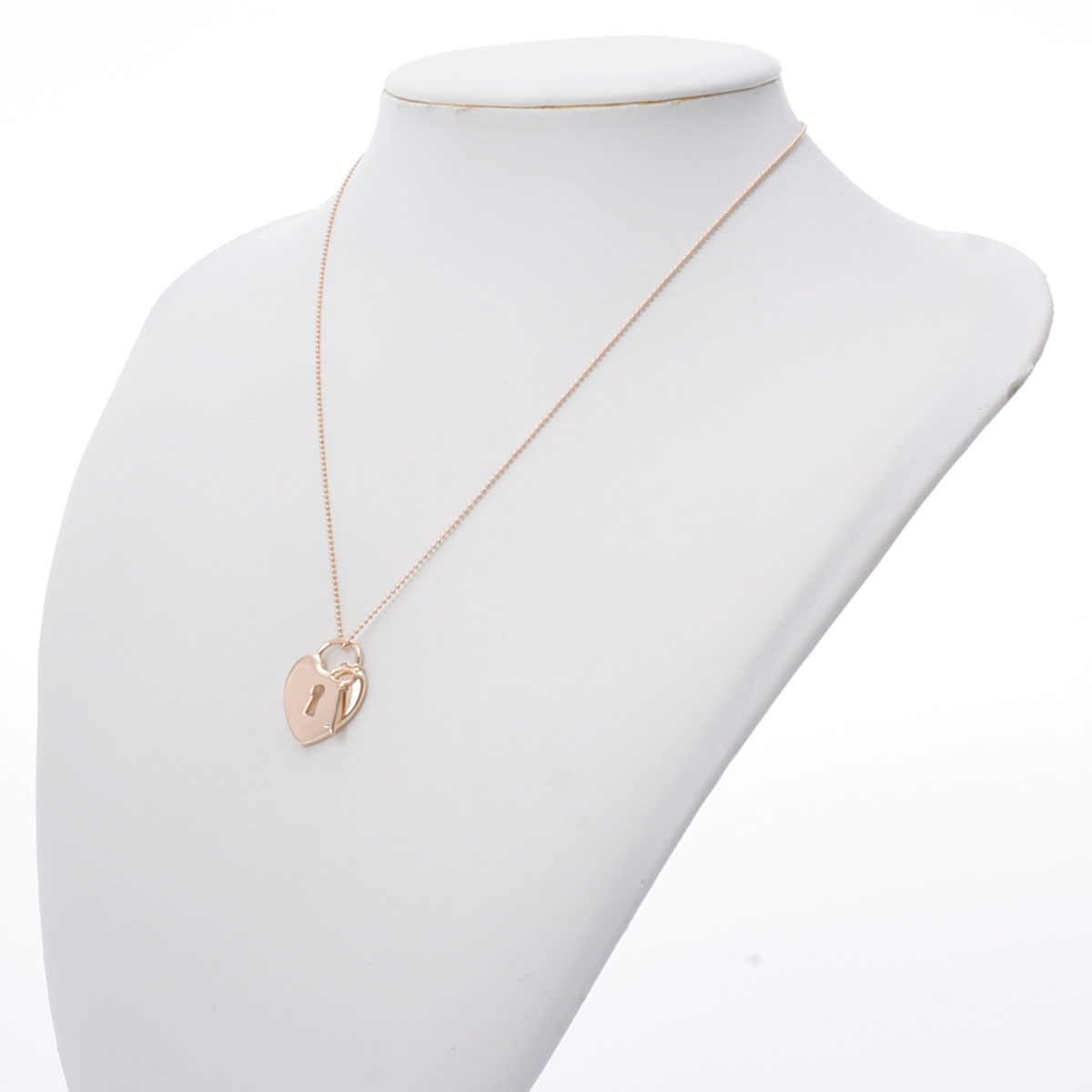 ティファニー ハートロック ネックレス ゴールド K18ピンクゴールド PG