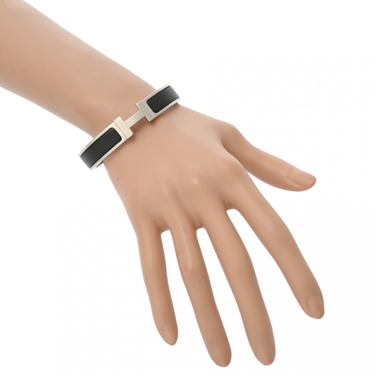 エルメス クリックH ブラック/シルバー金具 メタル ユニセックス