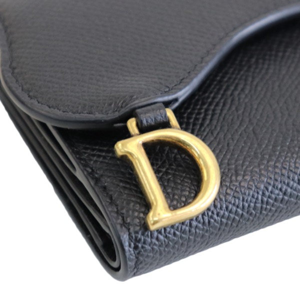 Dior ディオール三つ折り財布 ブラック サドル | www.relais147.com