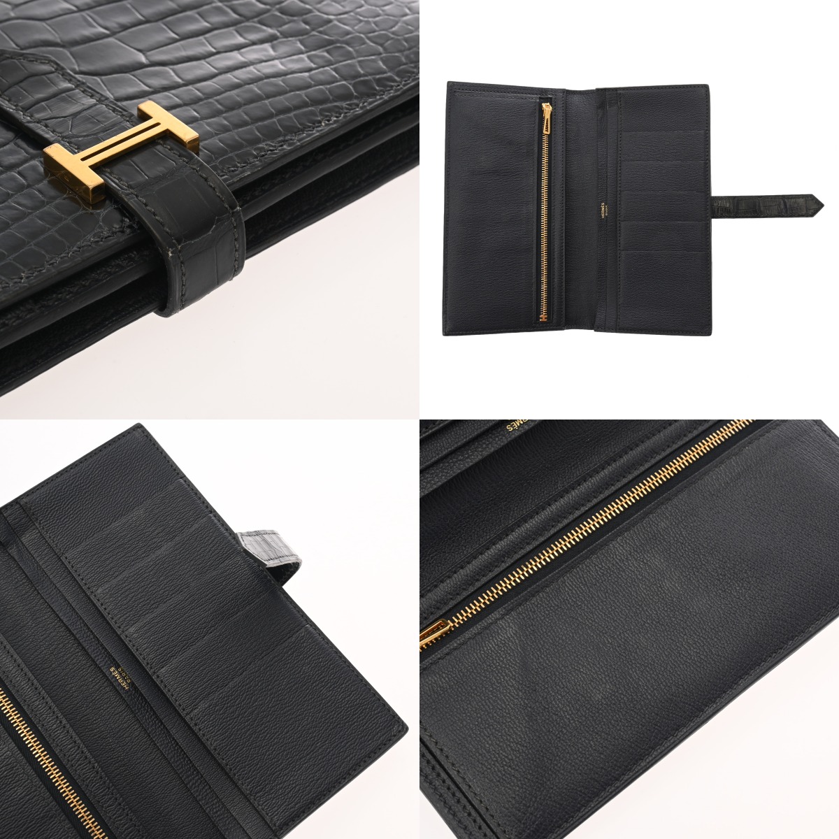 限界値下げ中❗️ エルメス　ベアンスフレ　アリゲーター　エベーヌ　マット 正規品 Bearn エルメス 財布 ベアンスフレ アリゲーター マット