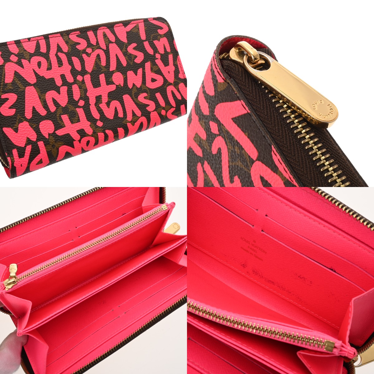 ルイヴィトン【現行　未使用に近い】モノグラム　フューシャ　ジッピーウォレット LOUIS VUITTON ルイヴィトン 財布 ジッピー・ウォレット M90585