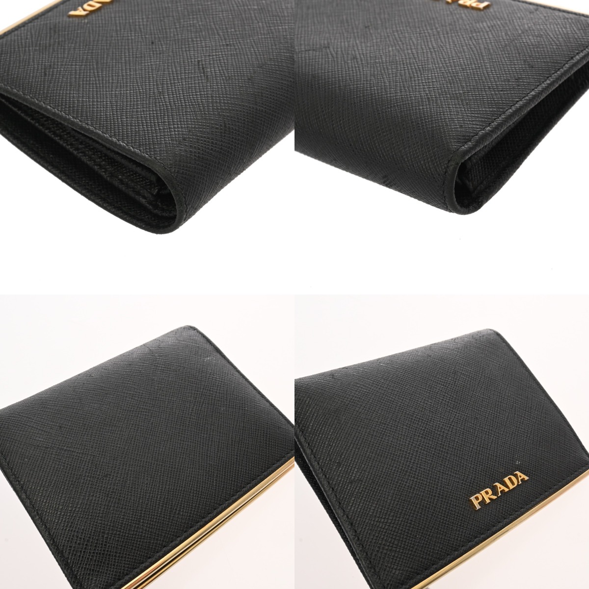 プラダ コンパクトウォレット ブラック 1MV204 サフィアーノ
