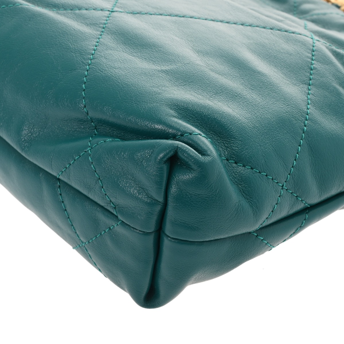 シャネル ミニ ハンドバッグ CHANEL22 グリーン AS3980