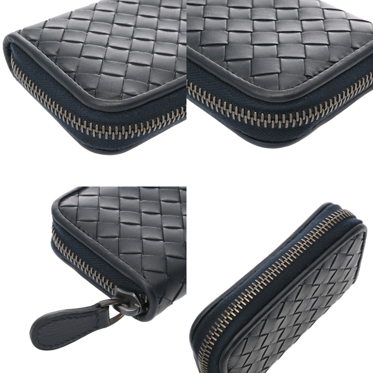 ボッテガ ヴェネタ イントレチャート ネイビー レザー ユニセックス