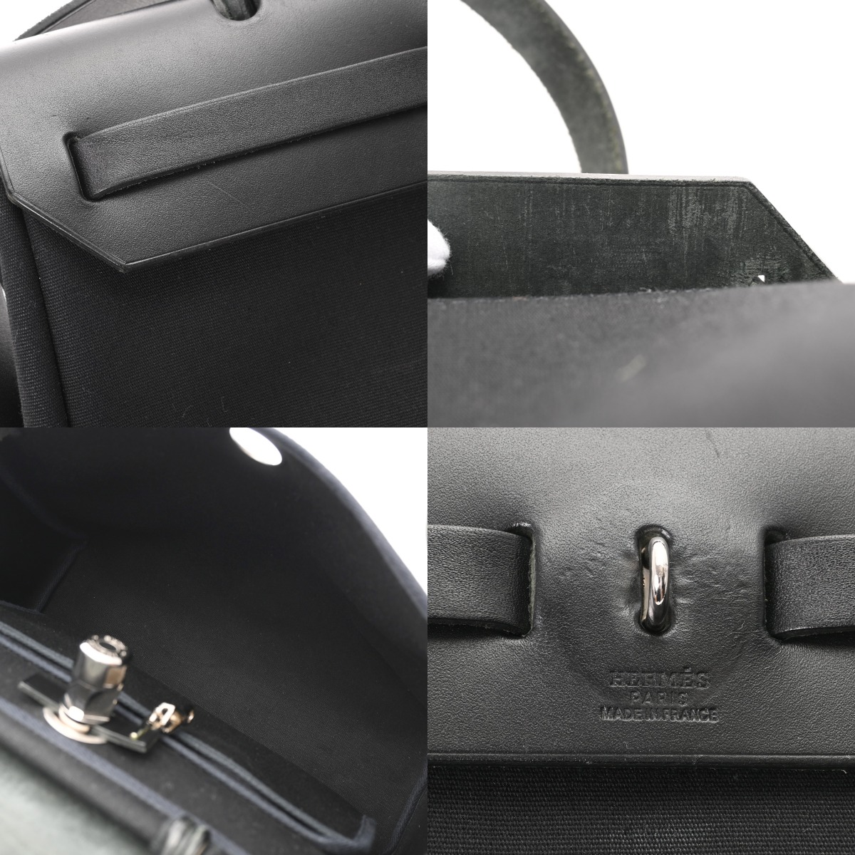 HERMES エールバッグPM トワル 黒 楽天市場】HERMES エルメス エールバッグ ジップPM ハンドバッグ 2WAY