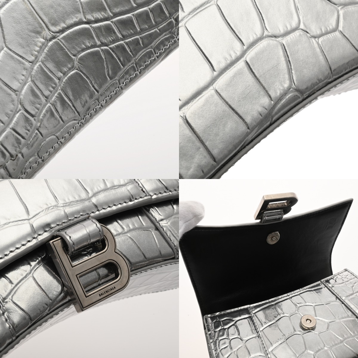 バレンシアガ アワーグラス XS シルバー 592833 8110 U 535269 バレンシアガ アワーグラス XS シルバー 592833 8110 U 535269