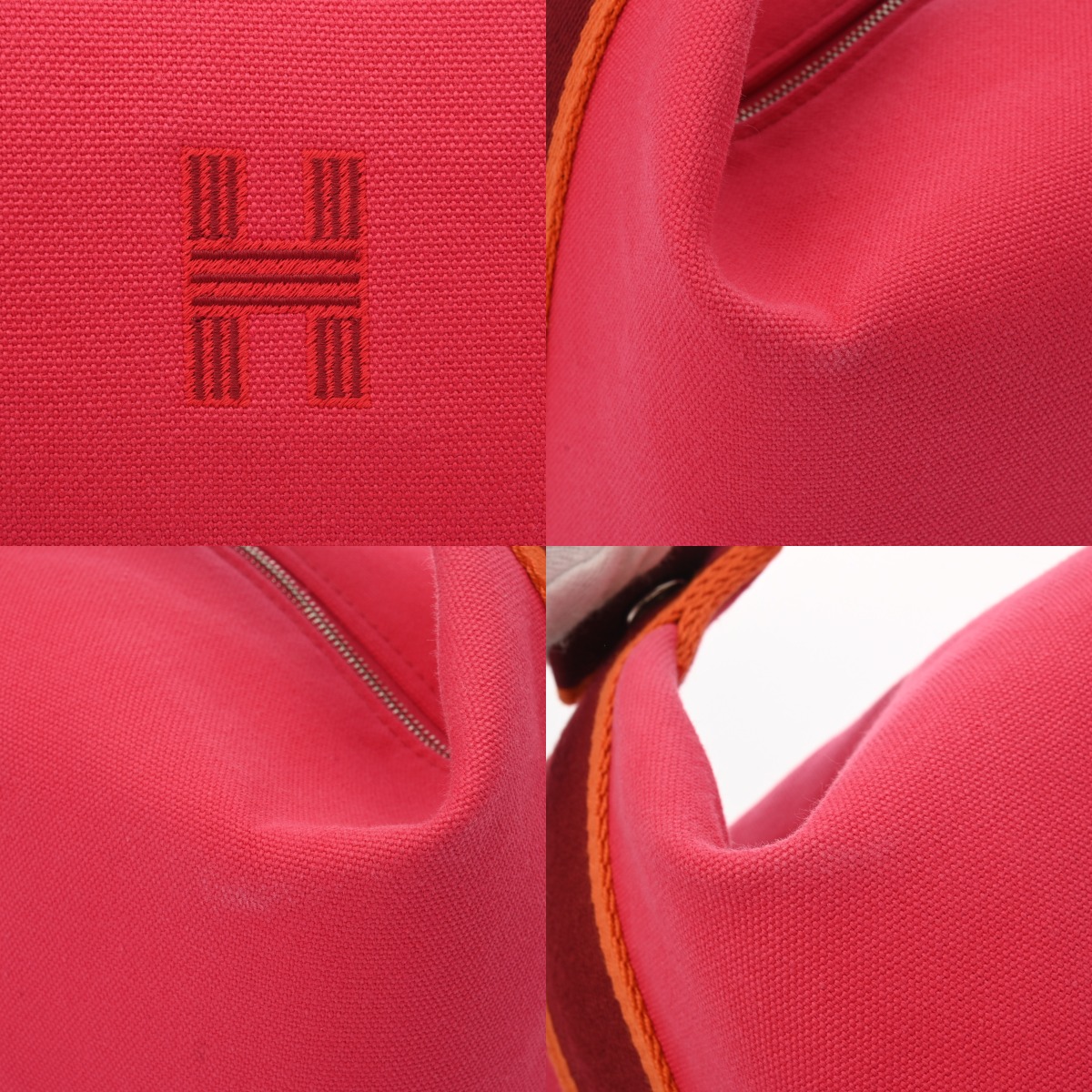 エルメス ブリッド ア ブラック GM ピンク コットン/ポリアミド