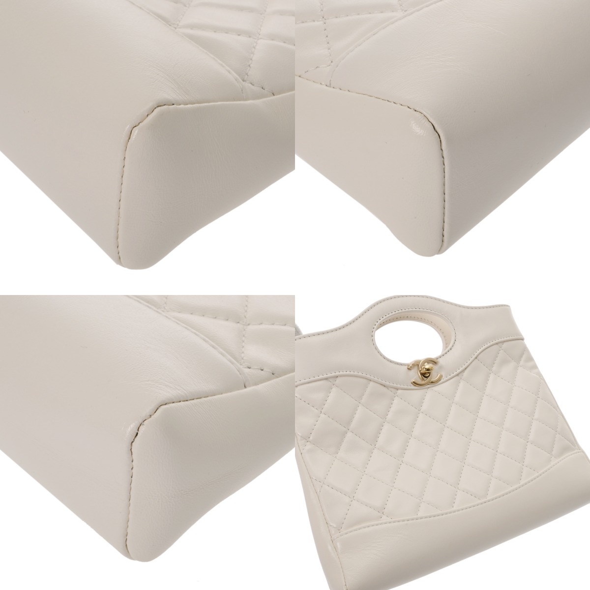 シャネル ミニ ショッピング バッグ CHANEL 31 ホワイト AS4133