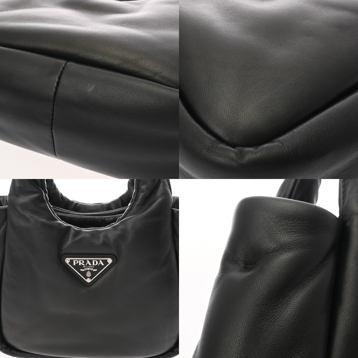 プラダ ミニハンドバッグ ブラック 1BA359 ナッパレザー レディース