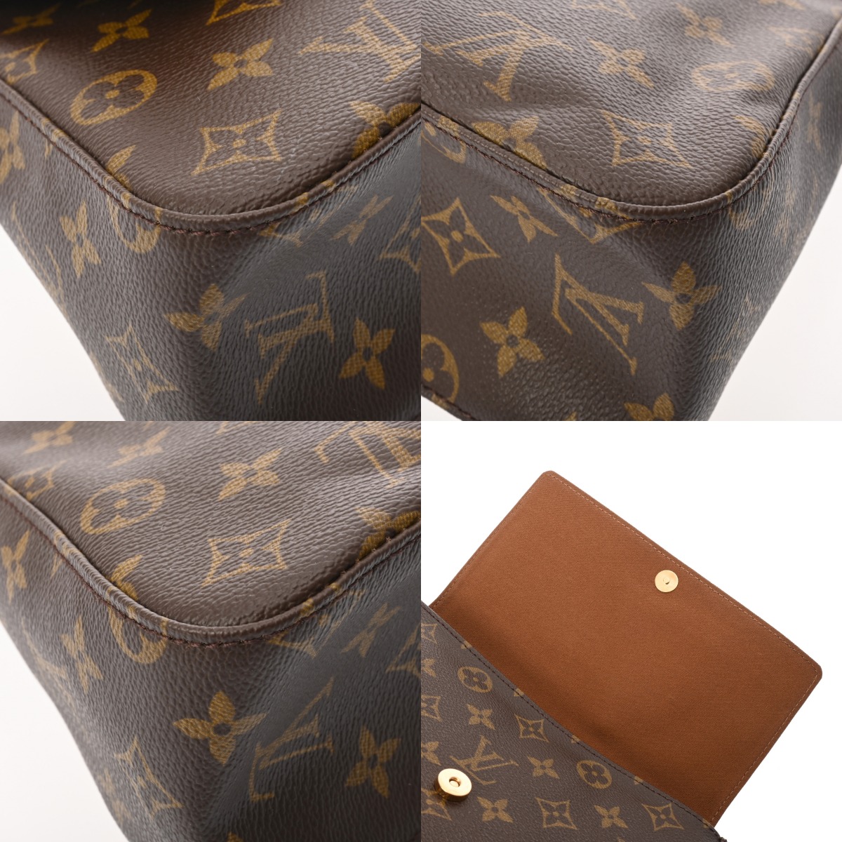 ルイ ヴィトン モノグラム ミニ ルーピング ブラウン M51147