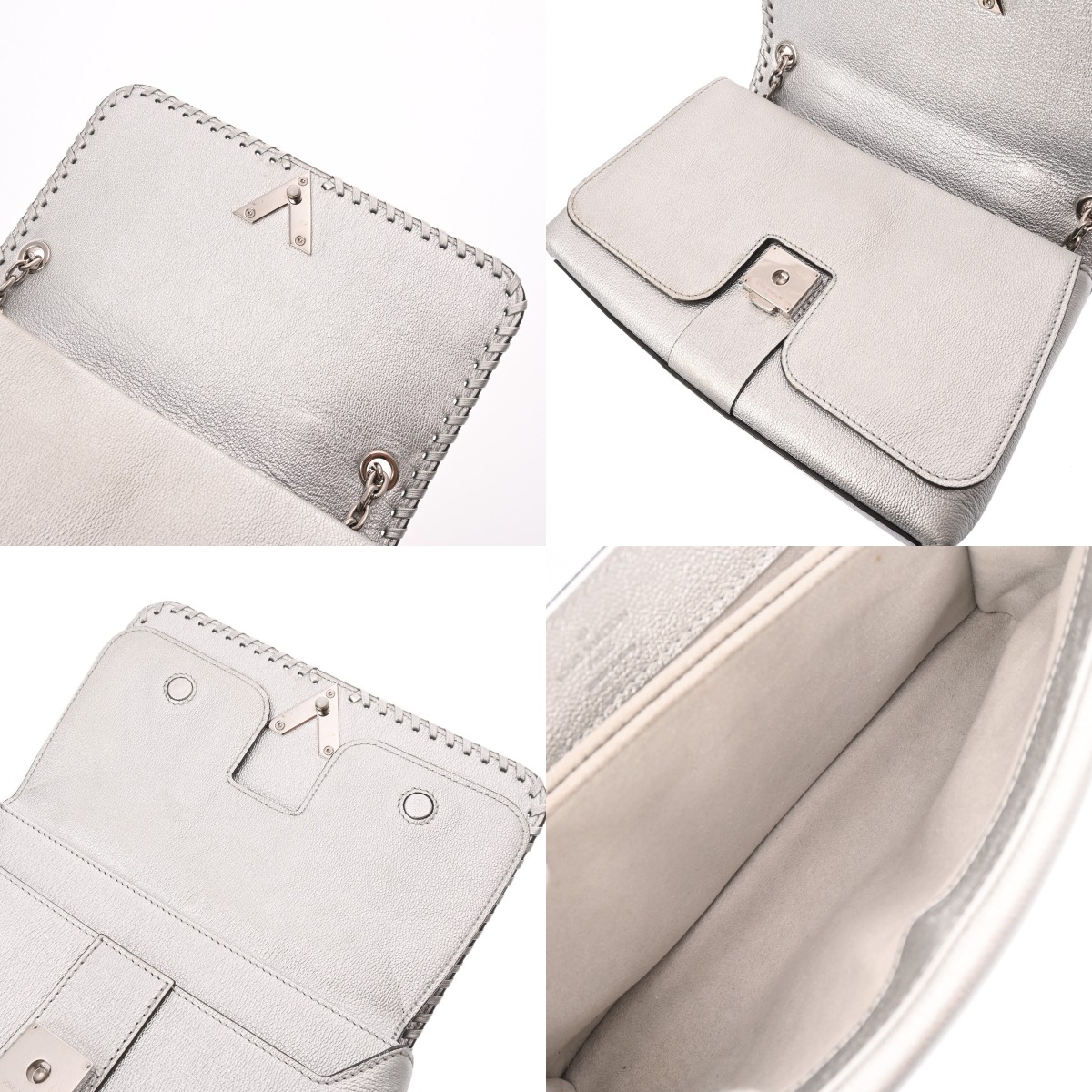LOUIS VUITTON ルイヴィトン M43201 ヴェリーチェーン ショルダーバッグ カーフ レディース [中古] ルイ ヴィトン ヴェリー チェーンバッグ シルバー M43201 カーフ