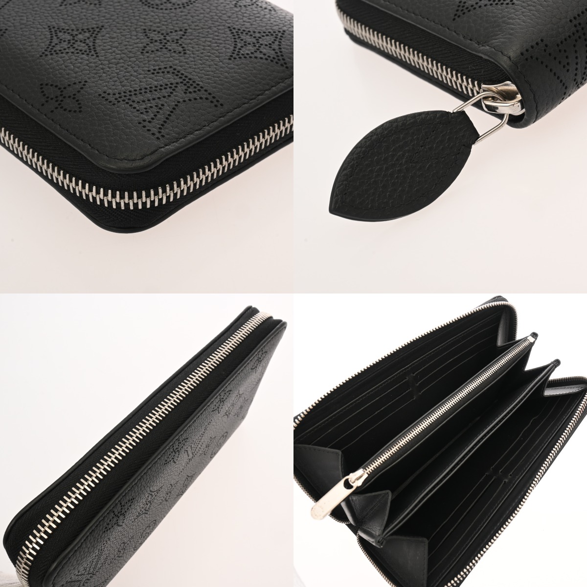 ルイヴィトン モノグラムマヒナ ジッピーウォレット ノワール