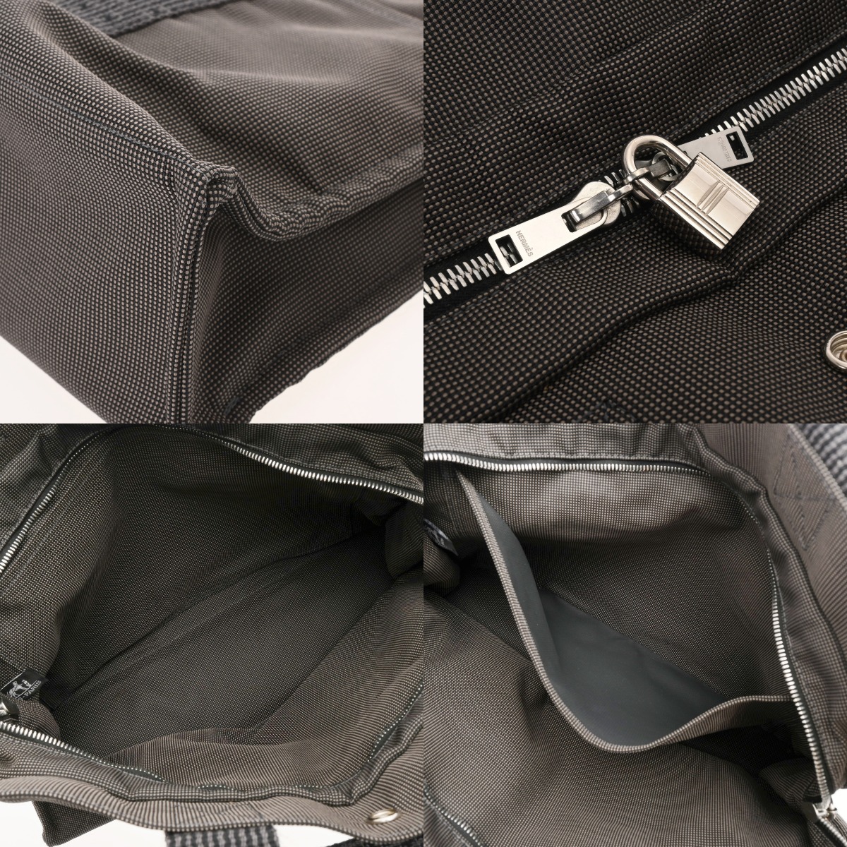 エルメス　エールライン　メンズバッグ　ファスナー&キー付き　ダークグレー HERMES】エルメス エールライン ビジネスバッグ 書類バッグ