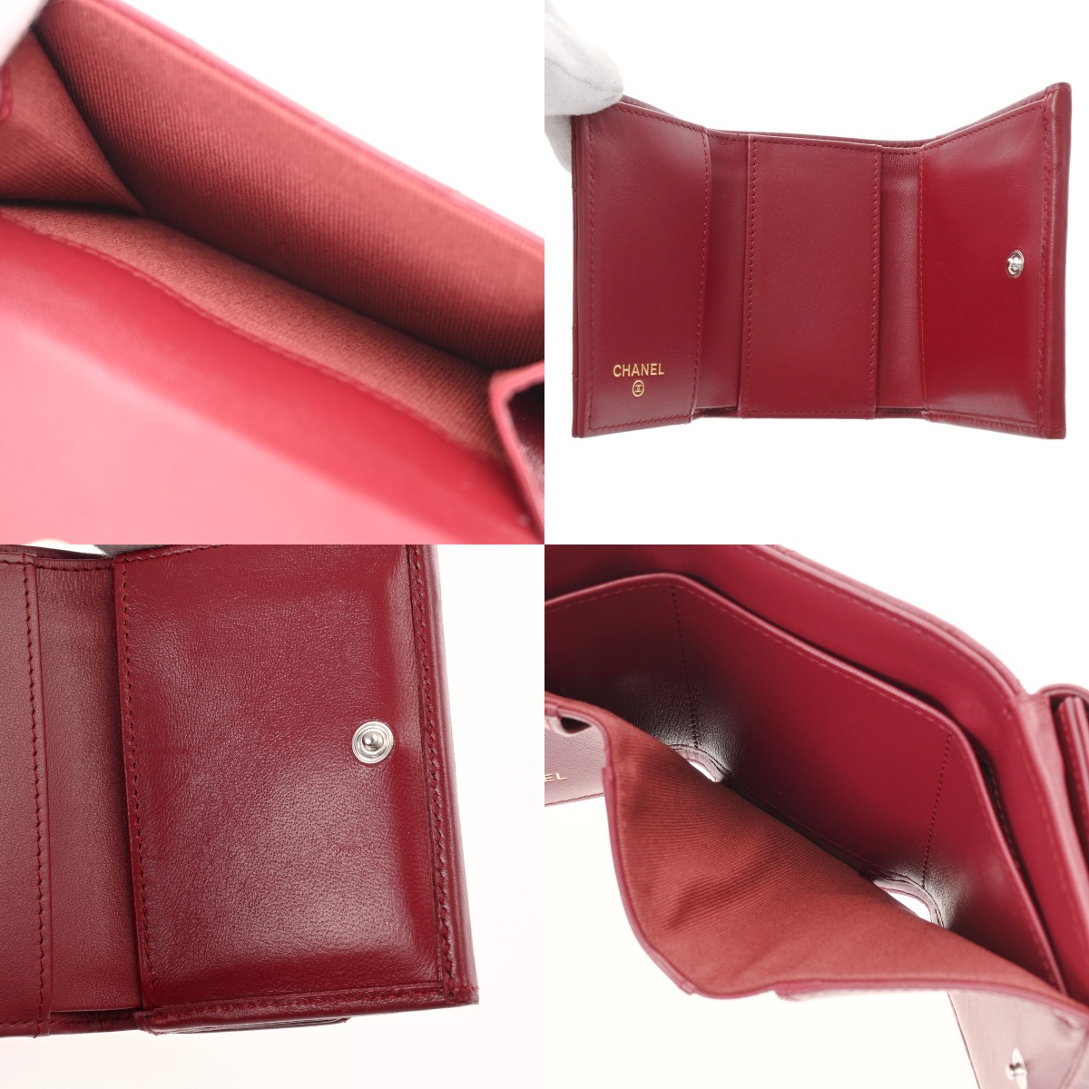 シャネル CHANEL19 スモールフラップウォレット レッド AP1789