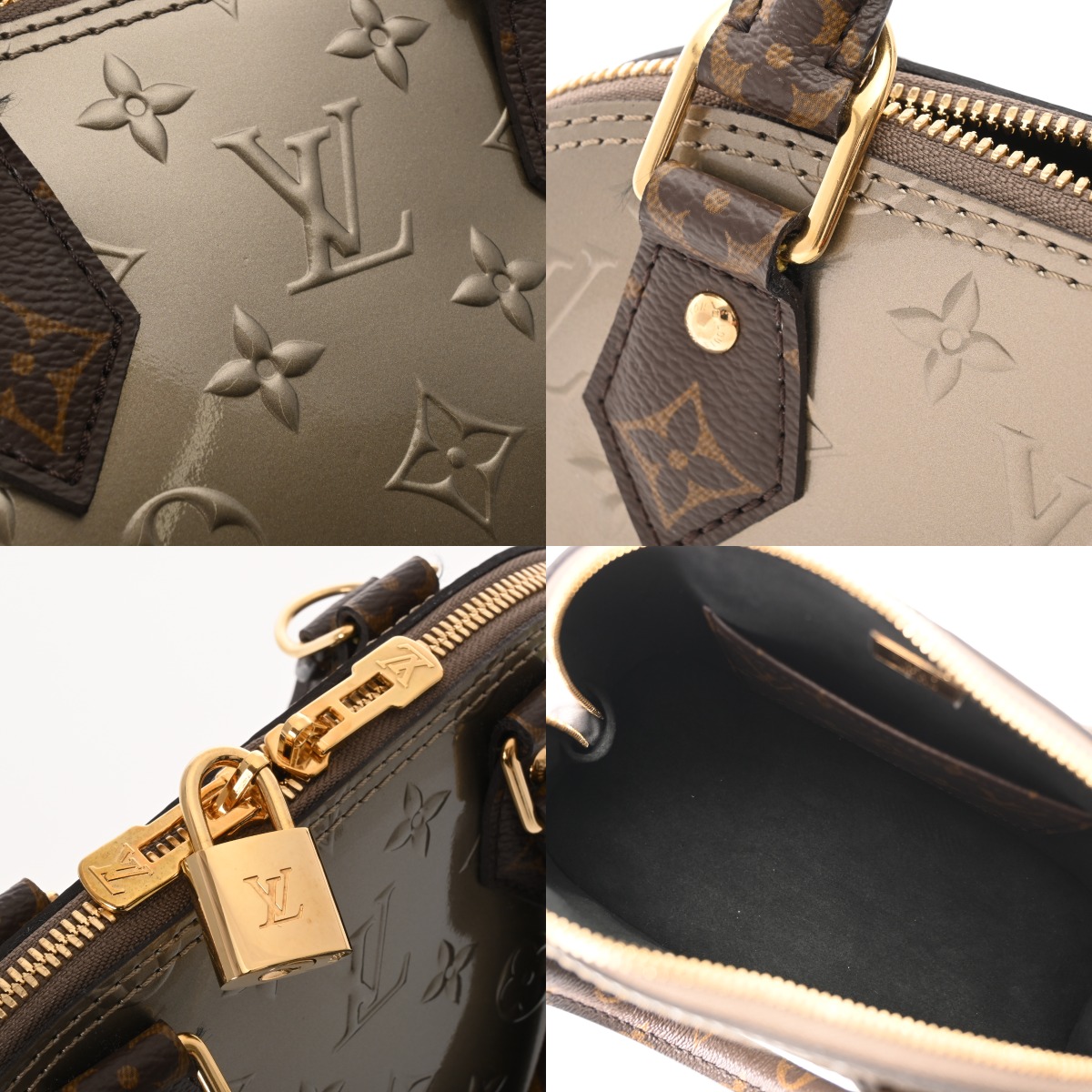 ルイ ヴィトン モノグラムヴェルニ アルマ BB シャンパーニュメタリゼ