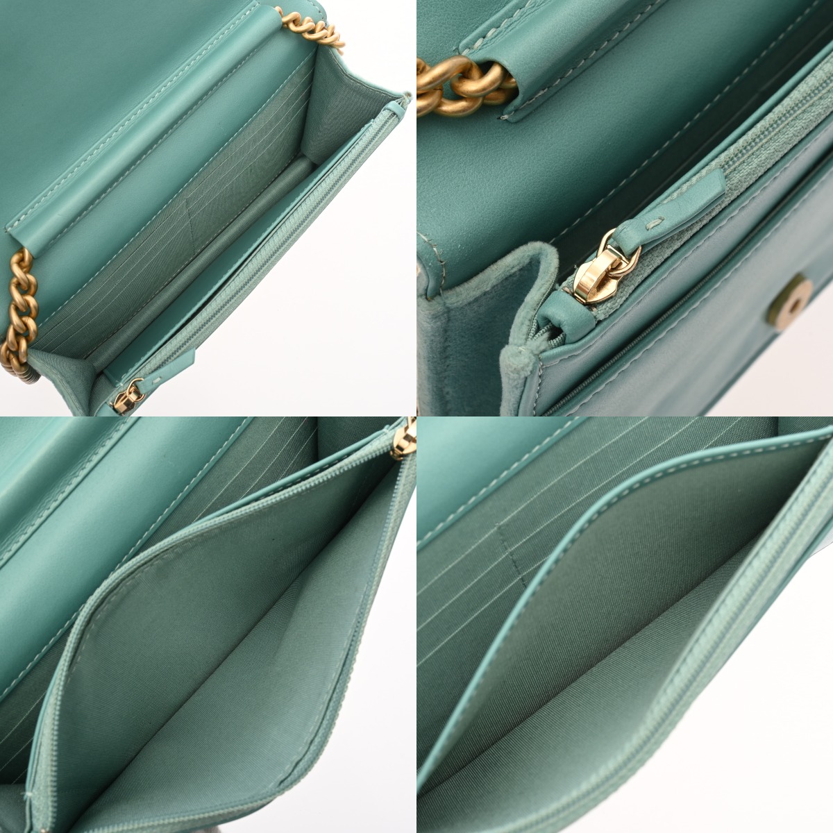 シャネル ボーイシャネル チェーンウォレット ライトブルー A81969