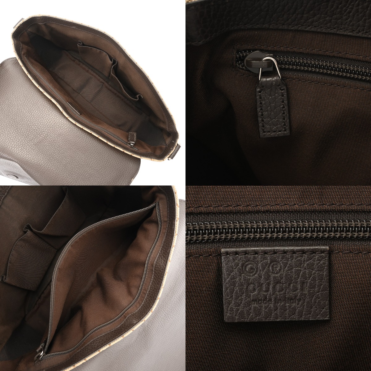 グッチ ショルダーバッグ ベージュ/エボニー/ブラウン 449171