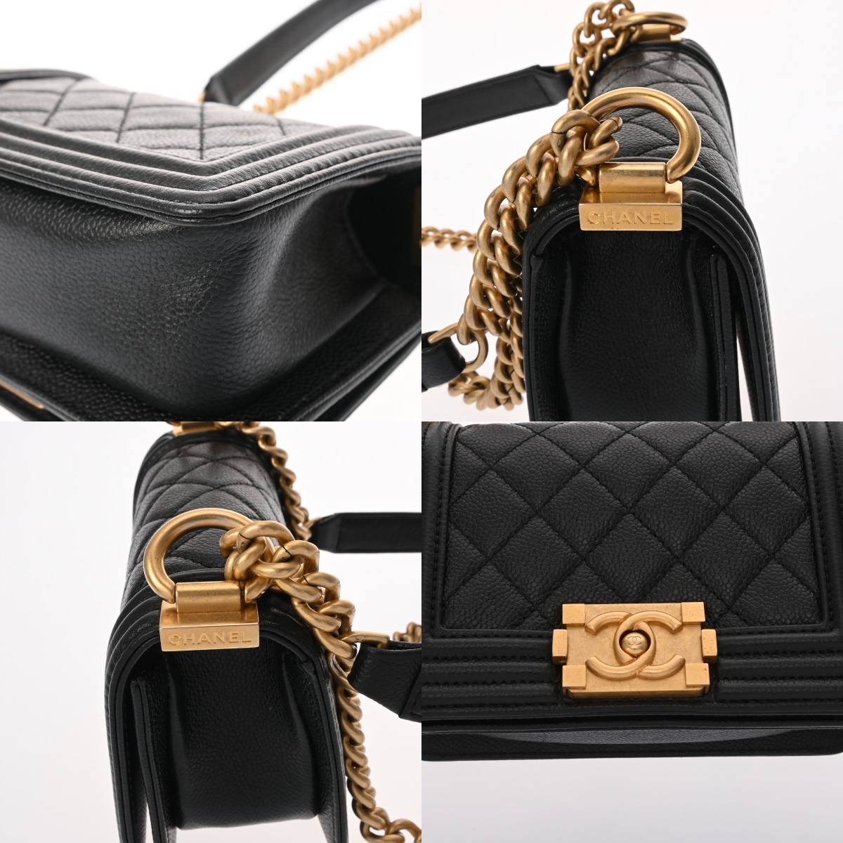 シャネル ボーイシャネル チェーンショルダー 15cm ブラック A67364