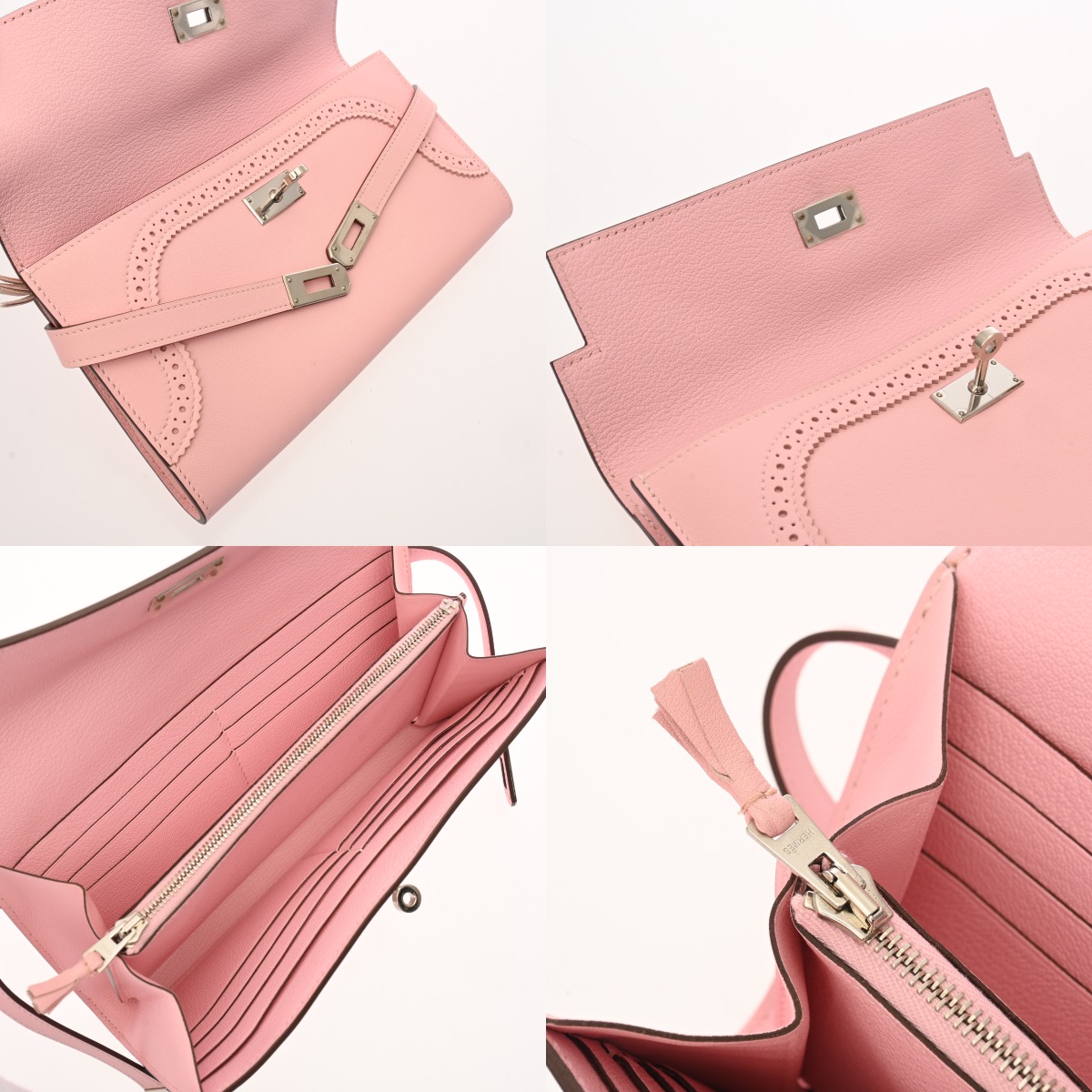 エルメス ケリーウォレット ロング ギリーズ ローズサクラ ヴォー