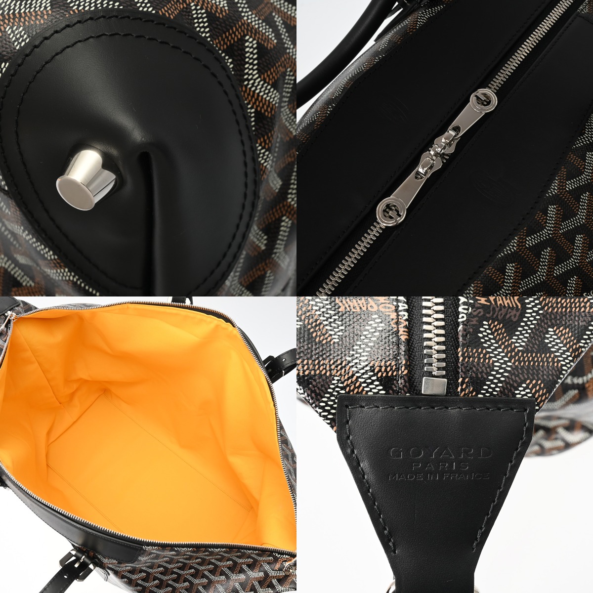 ゴヤール ヘリンボーン ボーイング 45 ブラック PVC/カーフ ユニ