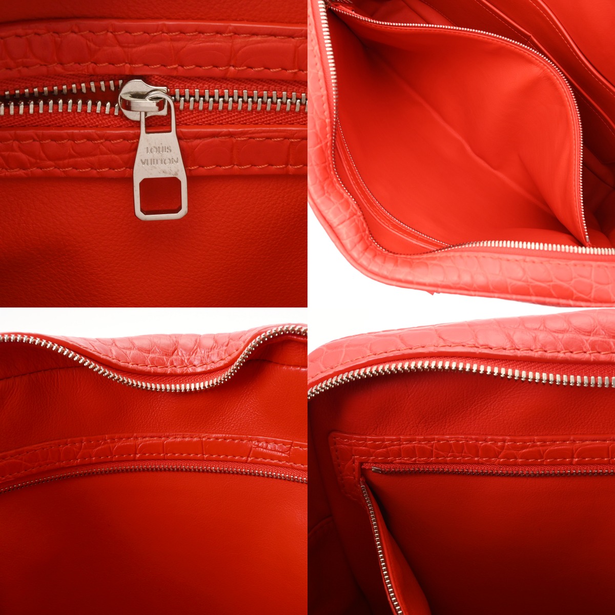 ルイ ヴィトン PDV PM レッド クロコダイル メンズ バッグ 【中古