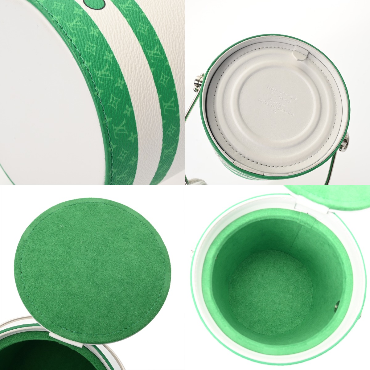 ルイ ヴィトン LV ペイント カン グリーン/ホワイト M81592 キャンバス