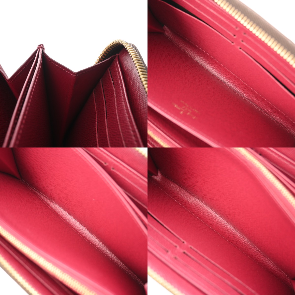 ルイ ヴィトン モノグラム ジッピーウォレット ブラウン/フューシャ