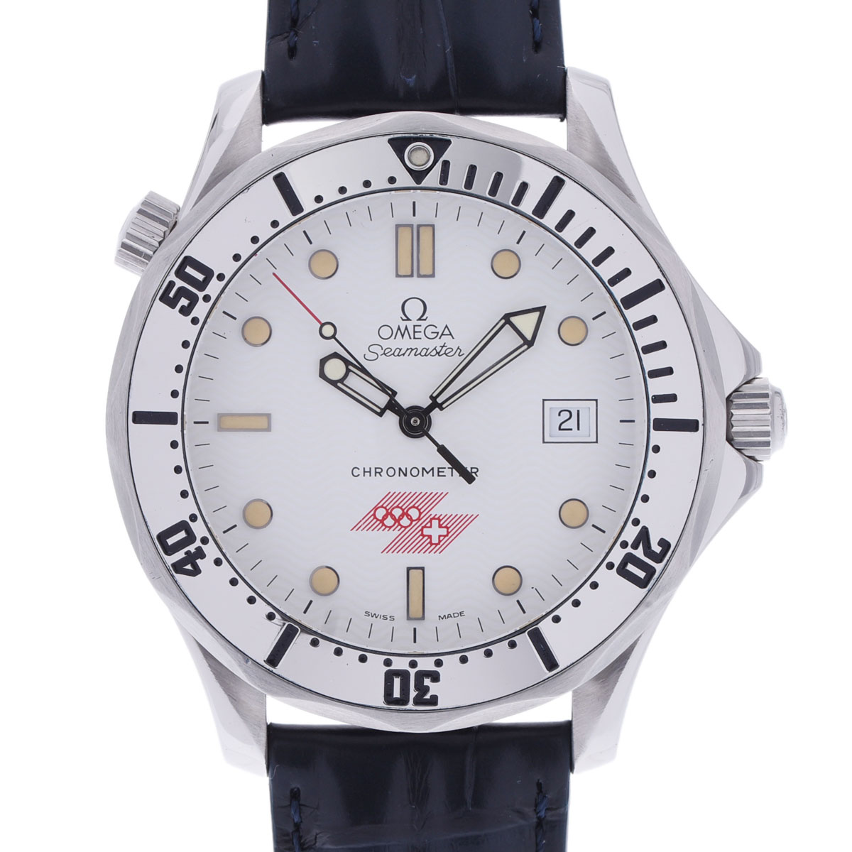 オメガ シーマスター リレハンメルオリンピック 1994 2832.21.53 ホワイト メンズ 時計 【wristwatch】
