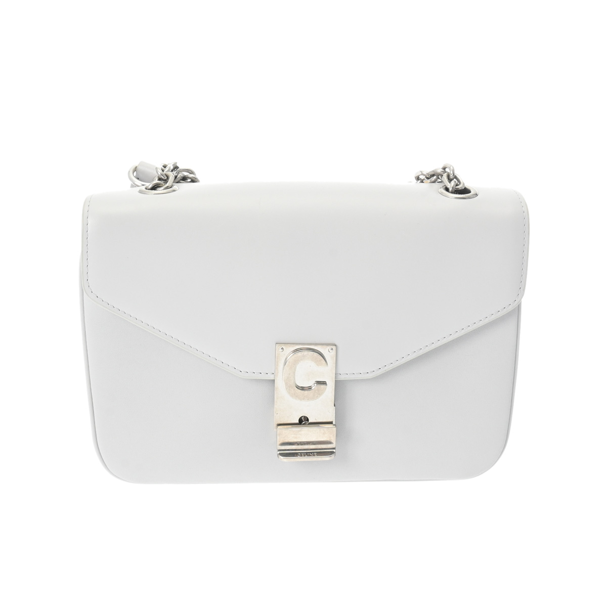 セリーヌ Cミディアム チェーンショルダー グレー 187253BFB レザー レディース バッグ 【bag】