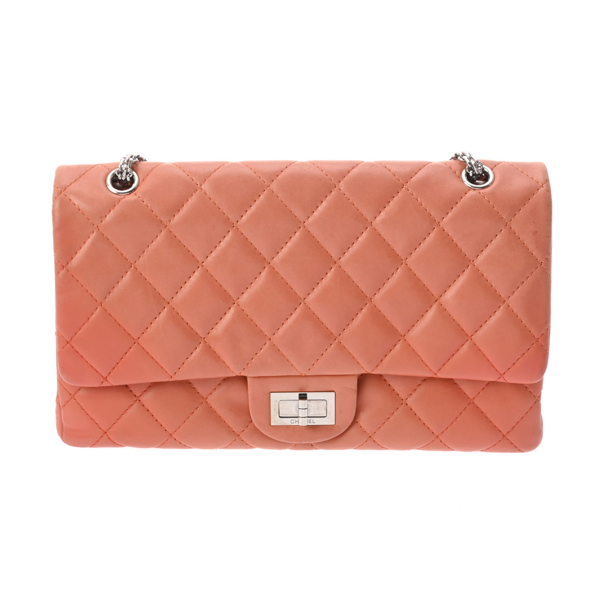 シャネル マトラッセ Wフラップ チェーンショルダー ピンク ラムスキン レディース バッグ 【bag】