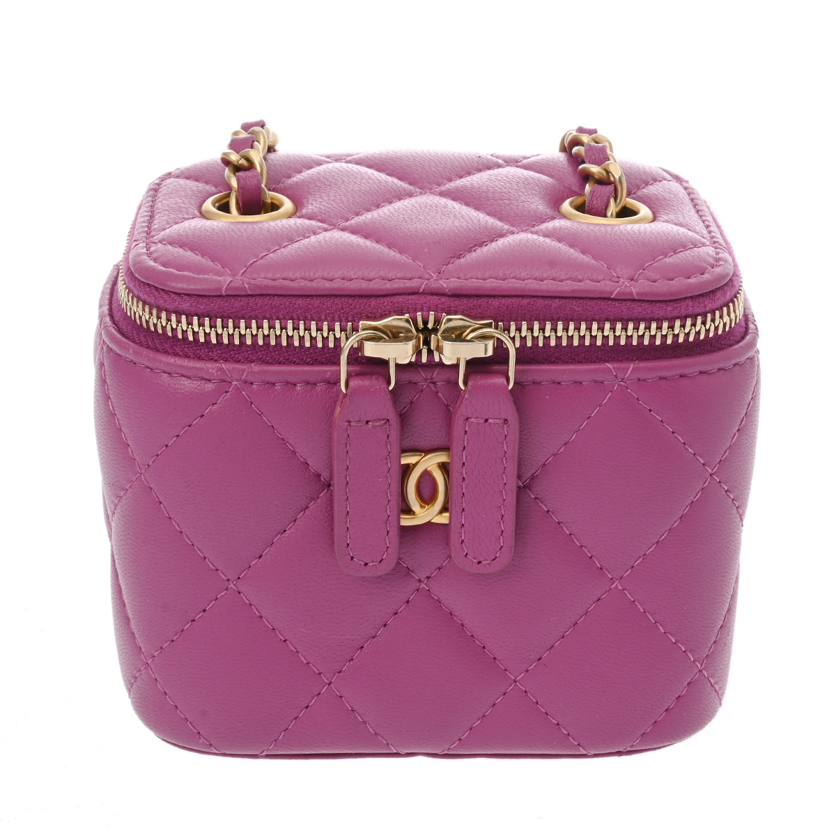 シャネル マトラッセ ココボール チェーンポーチ パープル AP1447 ラムスキン レディース バッグ 【bag】