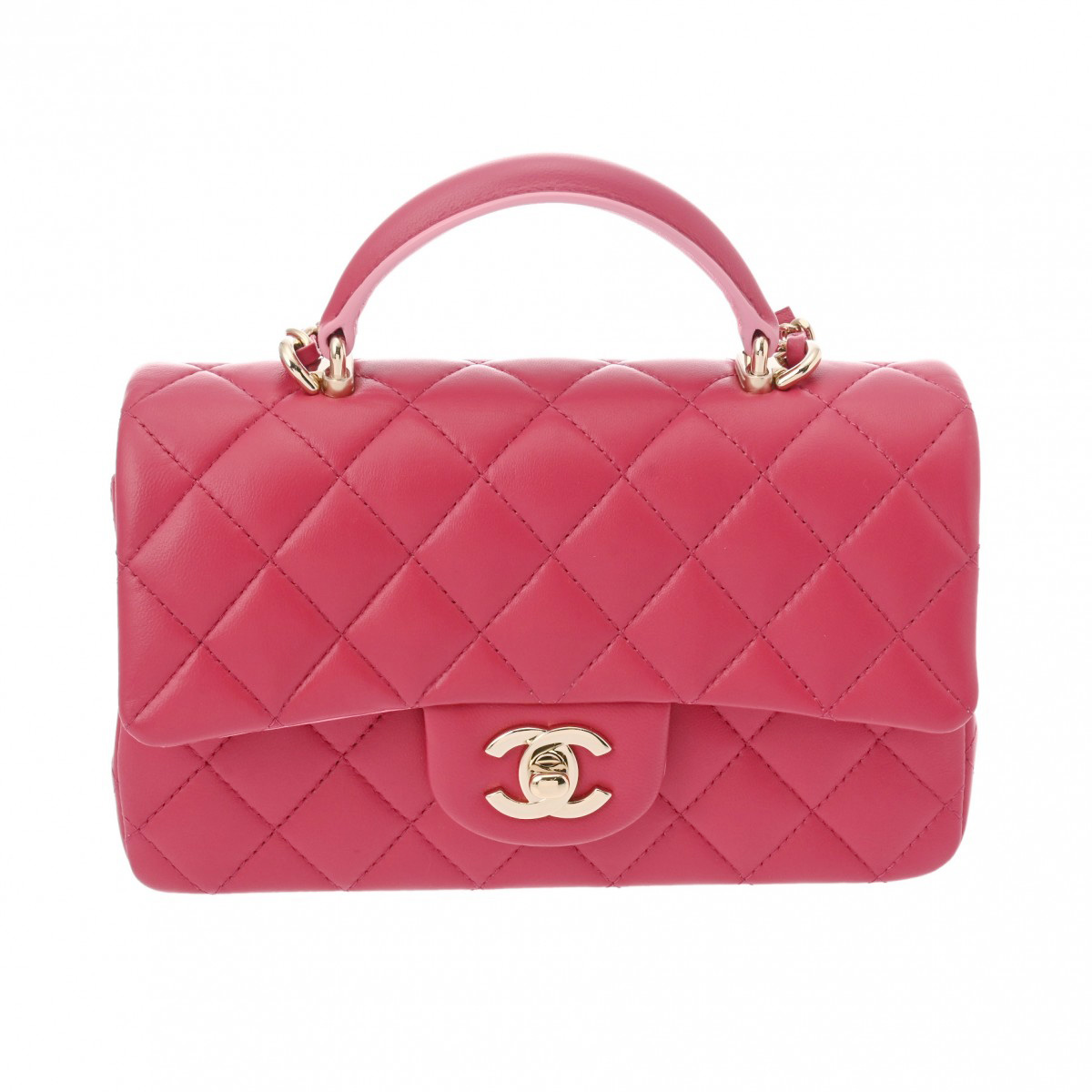 シャネル マトラッセ トップハンドル ミニ ピンク AS2431 ラムスキン レディース バッグ 【bag】