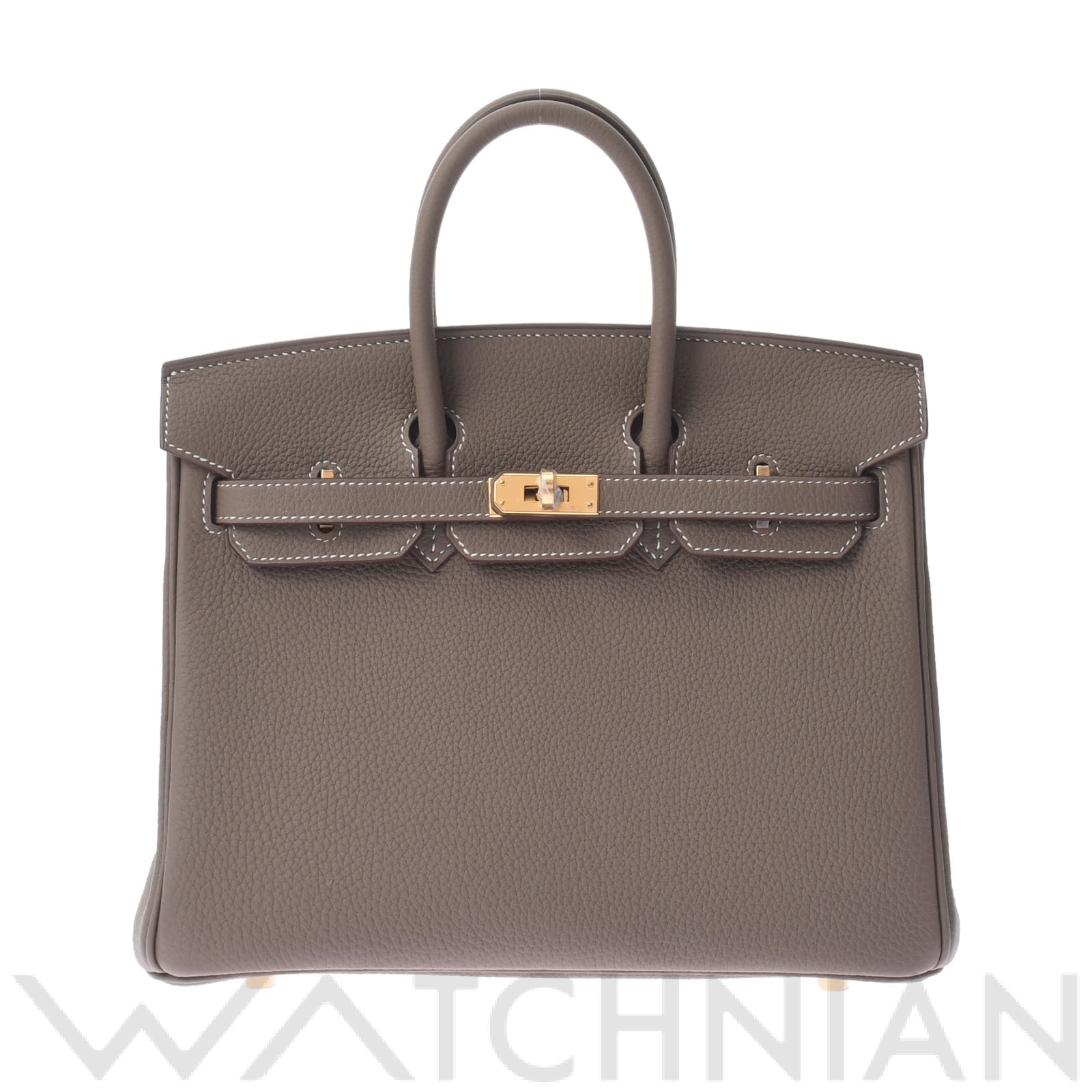 バーキン 25 エトゥープ/ゴールド金具 トゴ HERMES エルメス レディース 【新品】