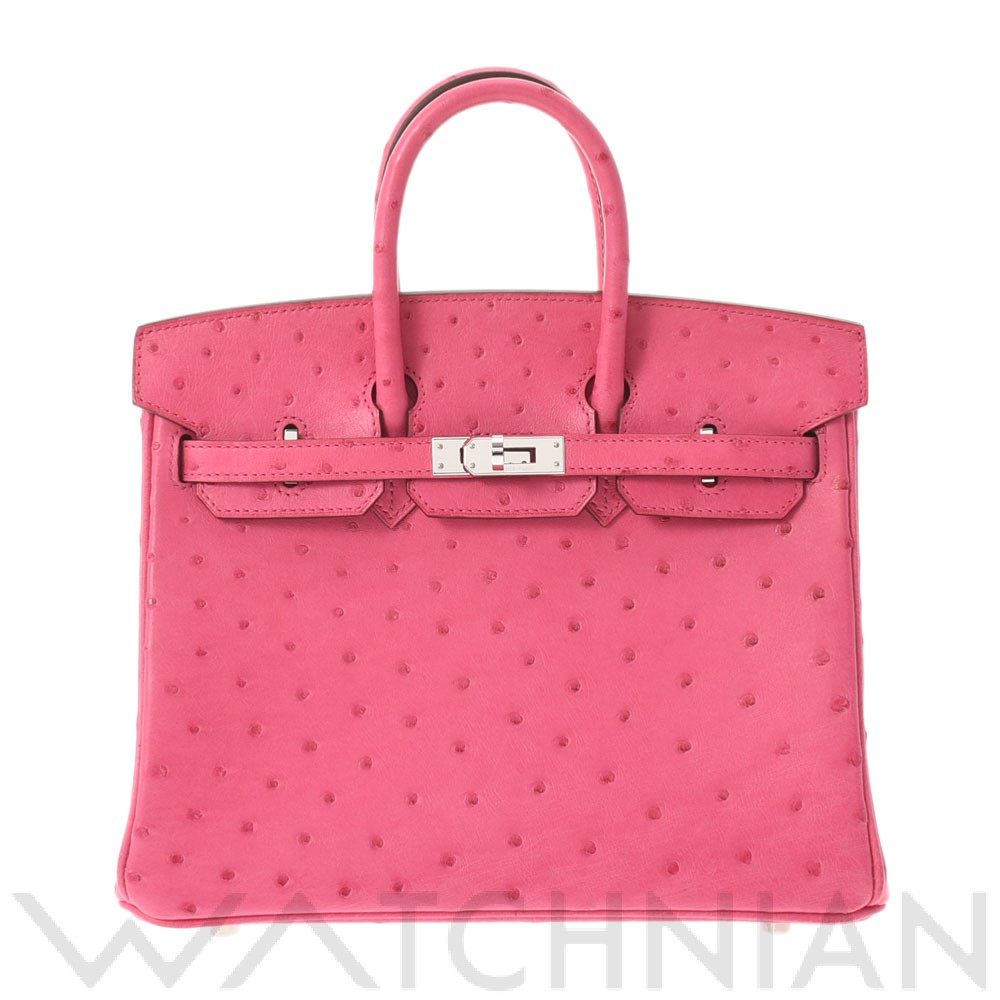エルメス / HERMES バーキン 25 ローズティリアン/パラジウム金具 オーストリッチ レディース バッグ 【未使用】【bag】