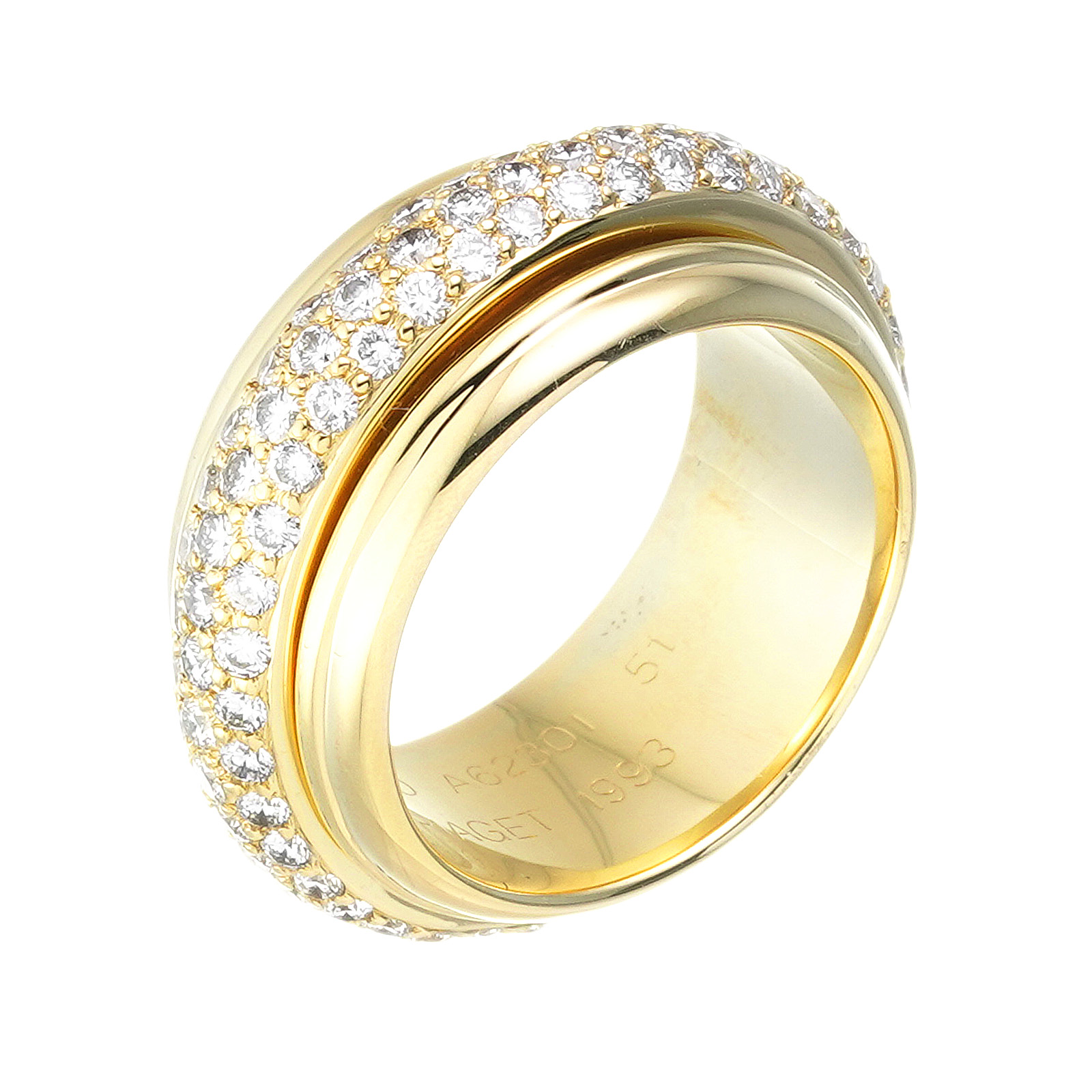 (美品）ピアジェ PIAGET ハート ダイヤ リング 指輪 #51 約11号 K18 ホワイトゴールド  ダイヤモンド16石  8930