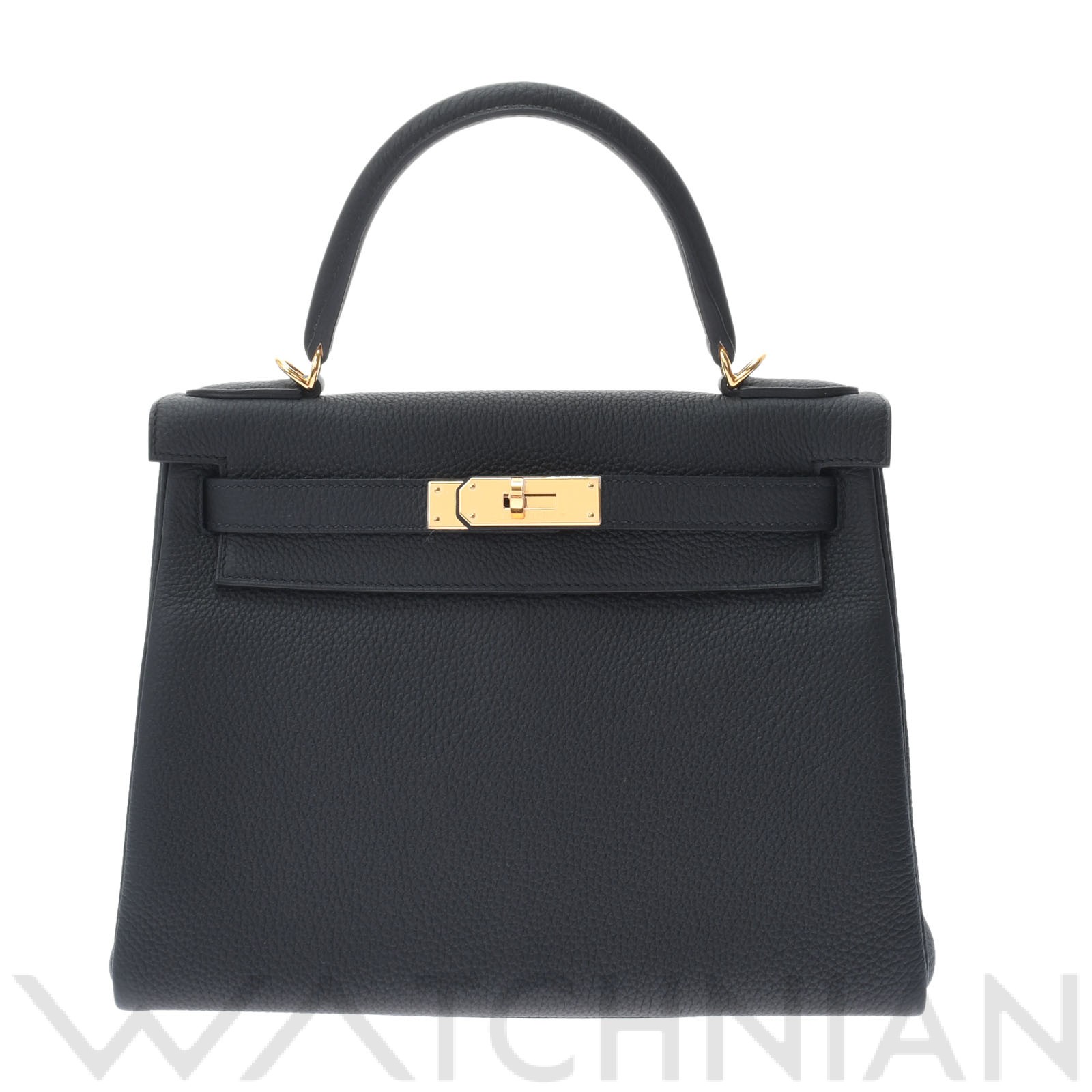 ケリー28 内縫い 2WAY 黒/ゴールド金具 トゴ HERMES エルメス レディース 【新品】