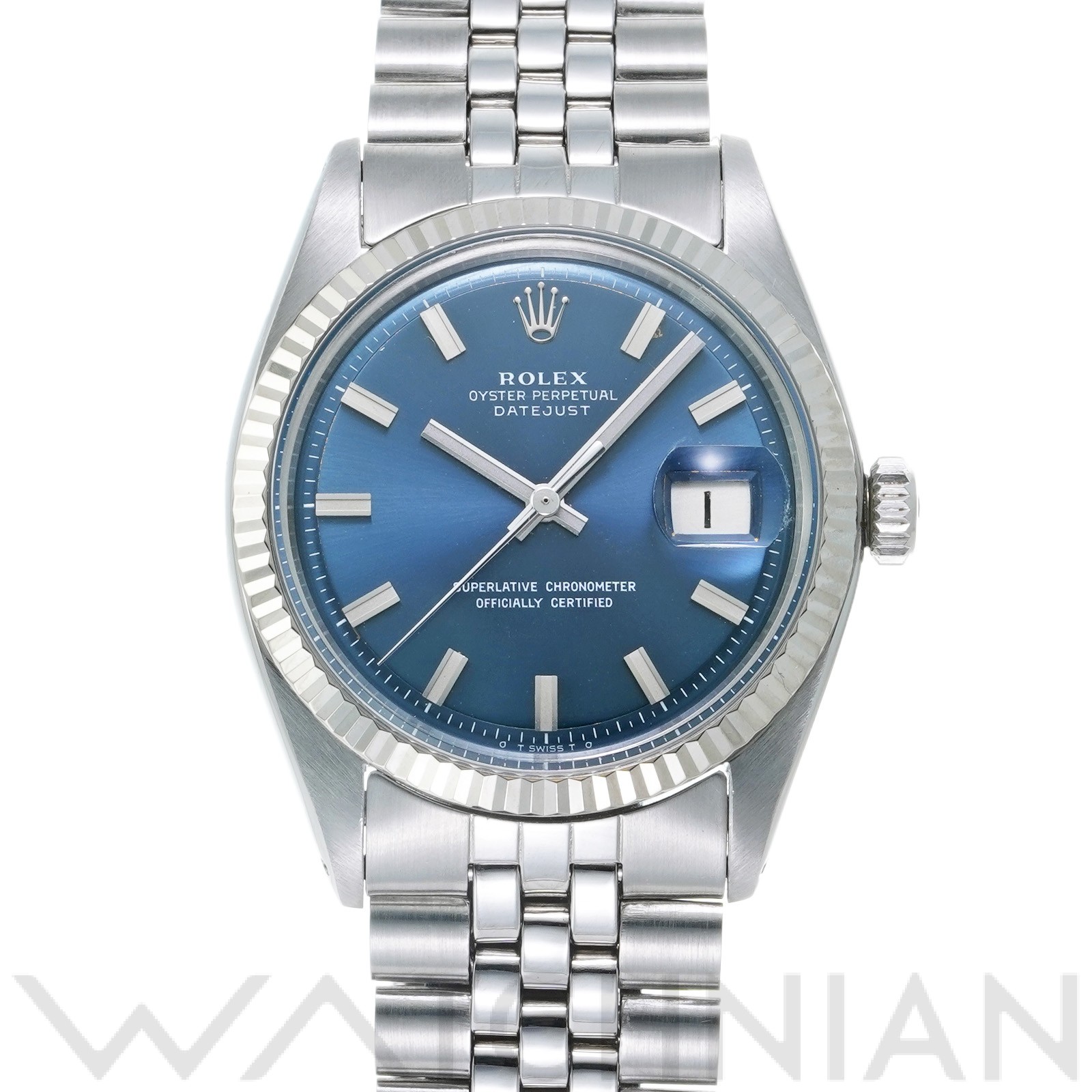 ロレックス / ROLEX デイトジャスト ワイドボーイ 36 1601 ブルー メンズ 時計 【中古】【wristwatch】