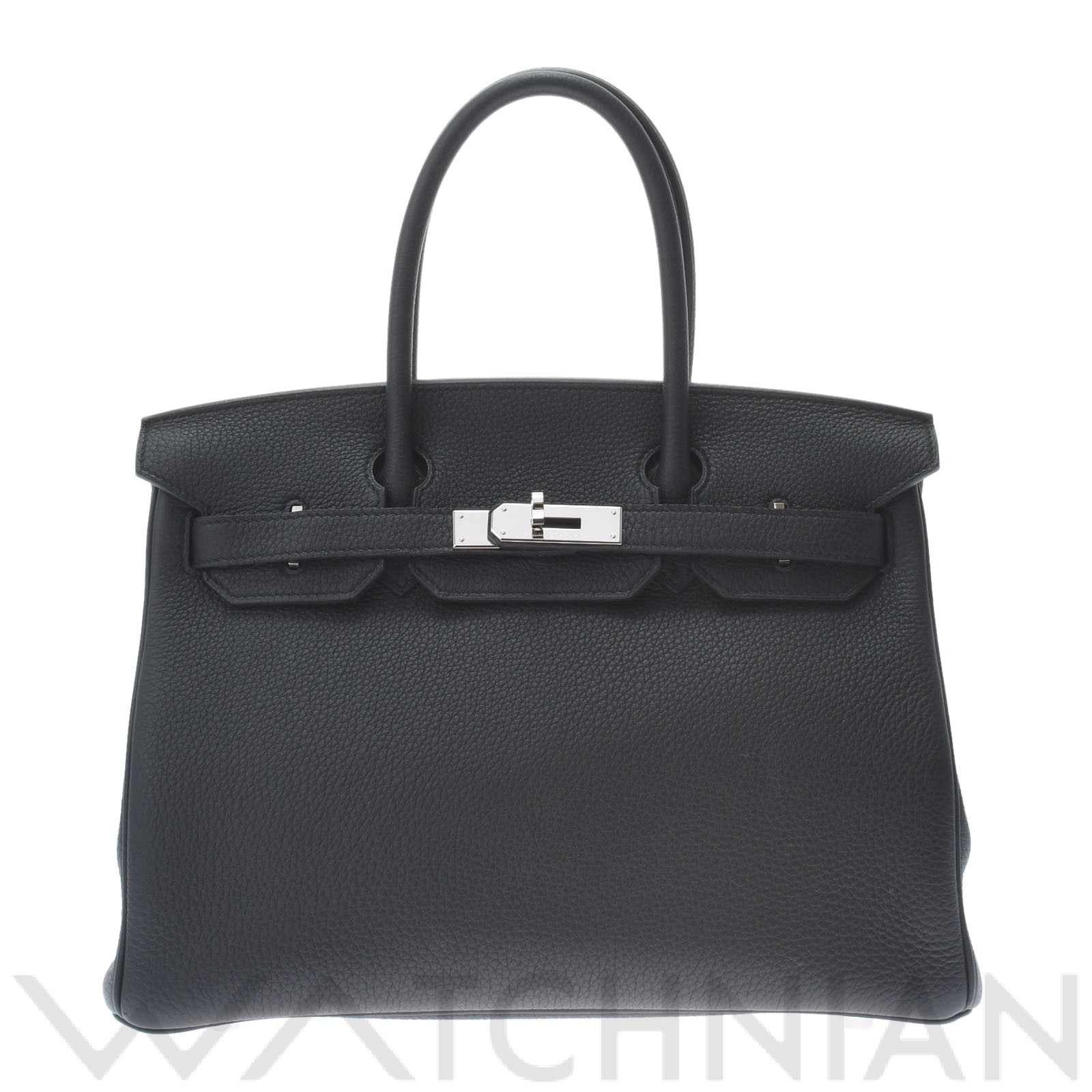 バーキン 30 ブラック/パラジウム金具 トゴ HERMES エルメス レディース 【中古】