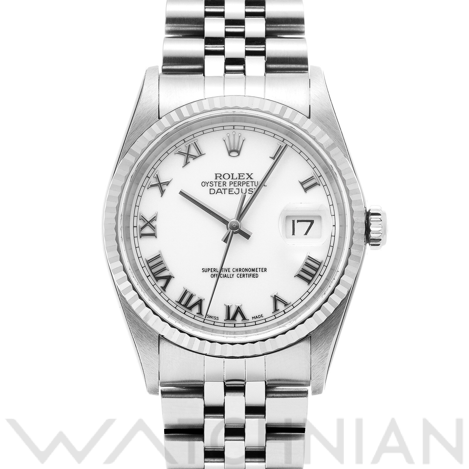 ロレックス ROLEX 16234 Y番(2002年頃製造) ホワイト メンズ 腕時計