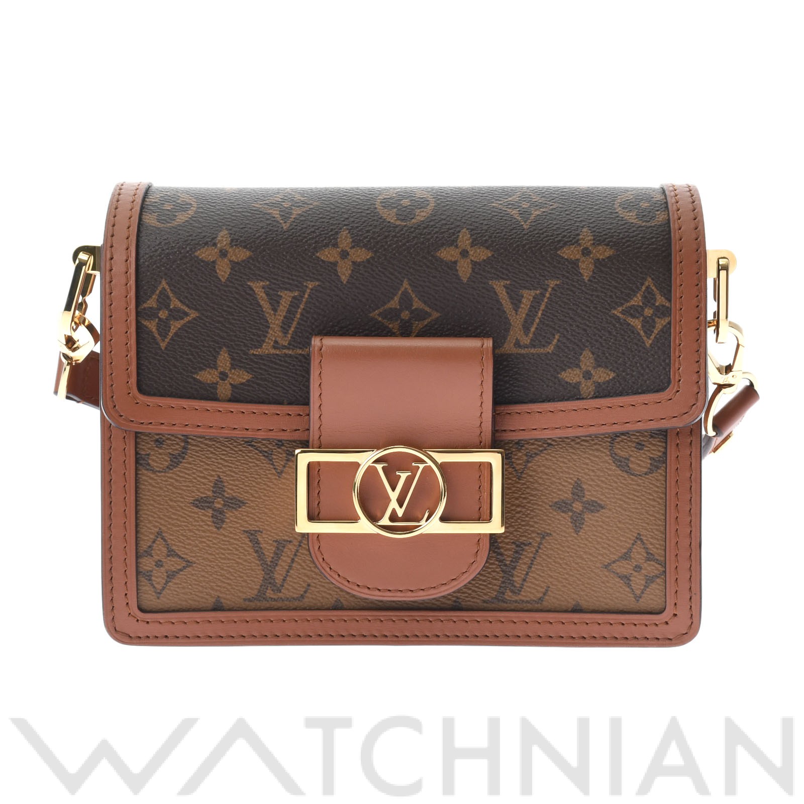 モノグラムリバース ドーフィーヌ MINI ブラウン M45959 モノグラムキャンバス LOUIS VUITTON ルイ ヴィトン レディース  【中古】