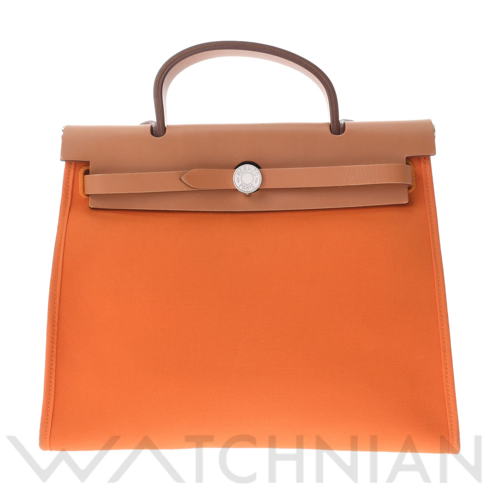 エールバッグ ジップ PM 2WAY オレンジ/パラジウム金具 トワルオフィシエ/レザー HERMES エルメス レディース 【中古】: ブランドバッグ ｜WATCHNIAN(ウォッチニアン)公式通販/旧一風騎士