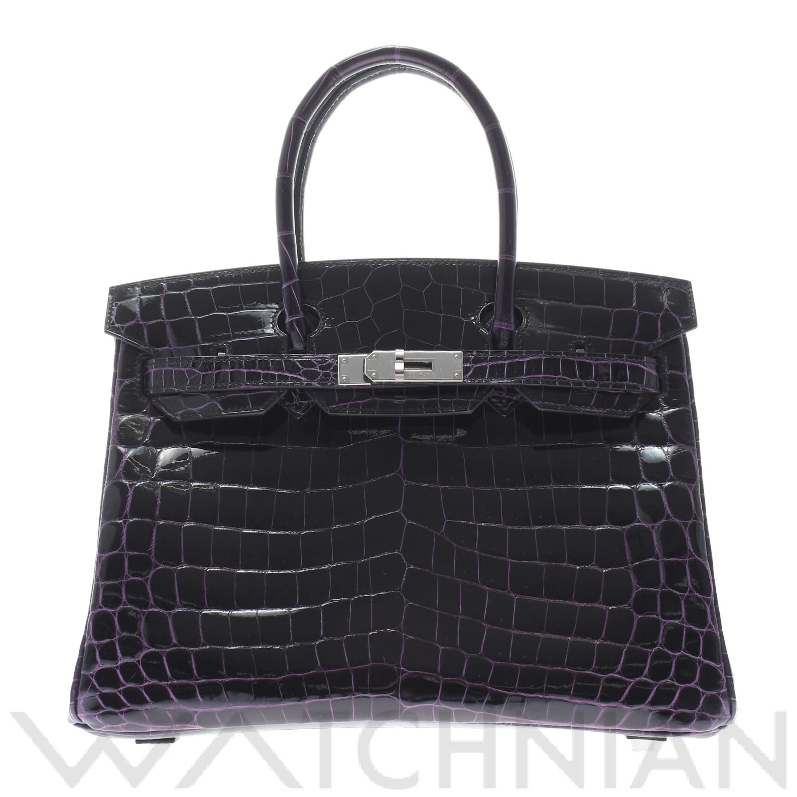 エルメス / HERMES バーキン 30 オーベルジーヌ/パラジウム金具 ニロティカスシャイニー レディース バッグ 【未使用】【bag】