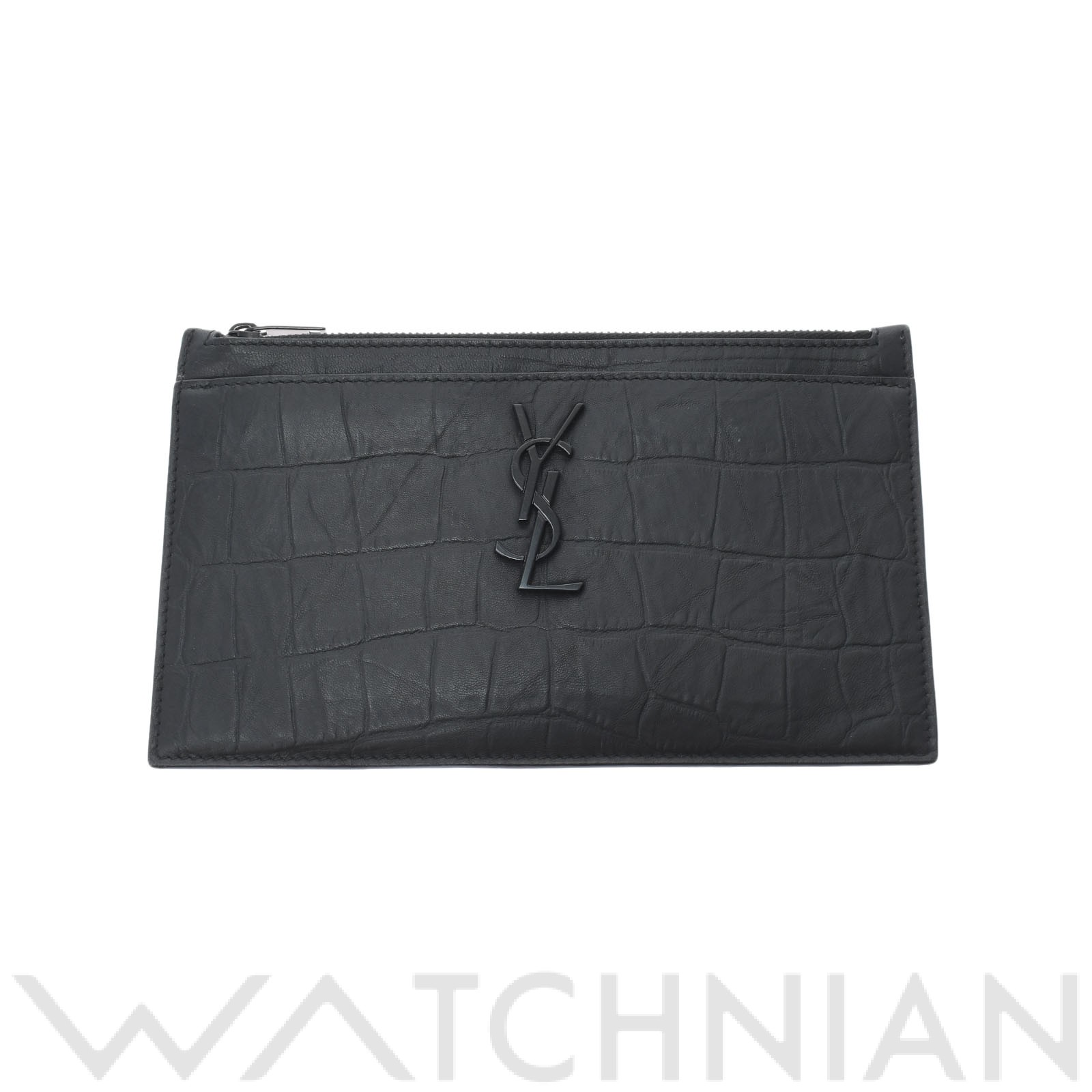 ブラック PLB636330 型押しクロコレザー SAINT LAURENT PARIS サンローランパリ ユニセックス 【中古】:  その他ブランド品｜WATCHNIAN(ウォッチニアン)公式通販/旧一風騎士