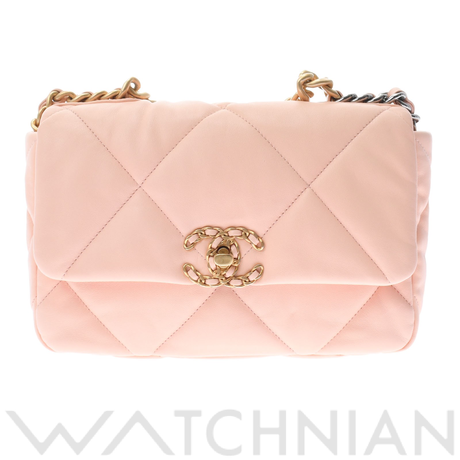 CHANEL19 2WAYチェーンショルダー ライトピンク系/ゴールド金具 AS1160 ラムスキン CHANEL シャネル レディース 【未使用品】