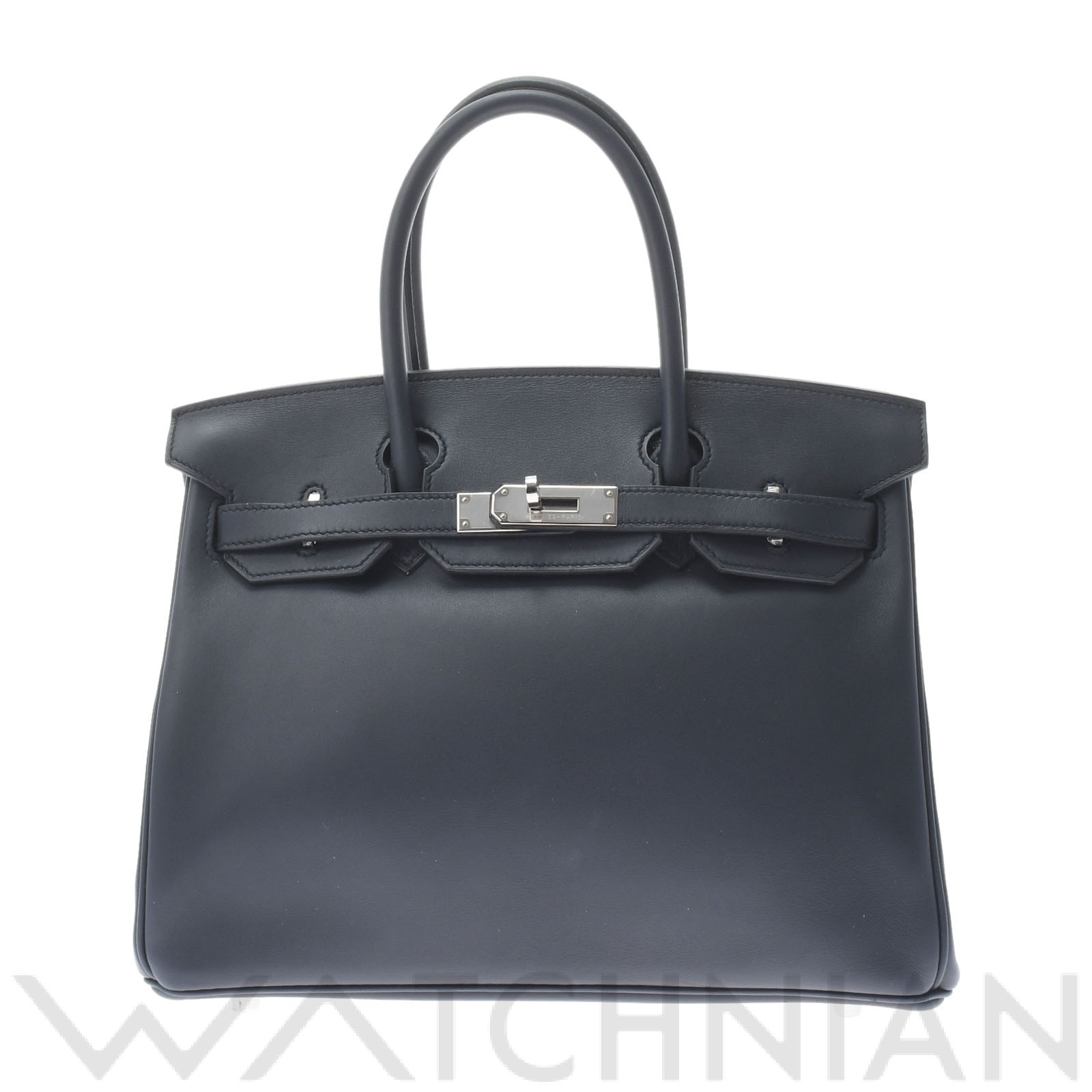 バーキン 30 ブルーニュイ/パラジウム金具 ヴォースイフト HERMES エルメス レディース 【中古】