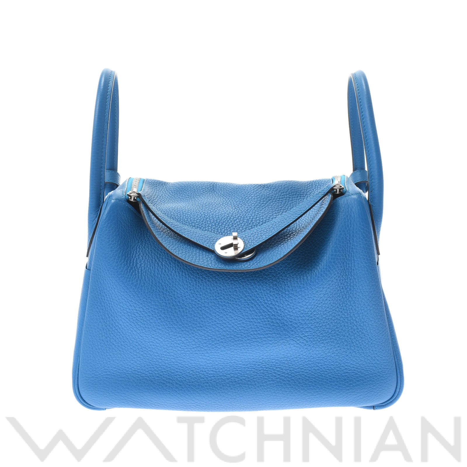 リンディ 30 ヴェルソ 2WAY ブルーザンジバル/マラカイト/パラジウム金具 トリヨンクレマンス HERMES エルメス レディース 【中古】