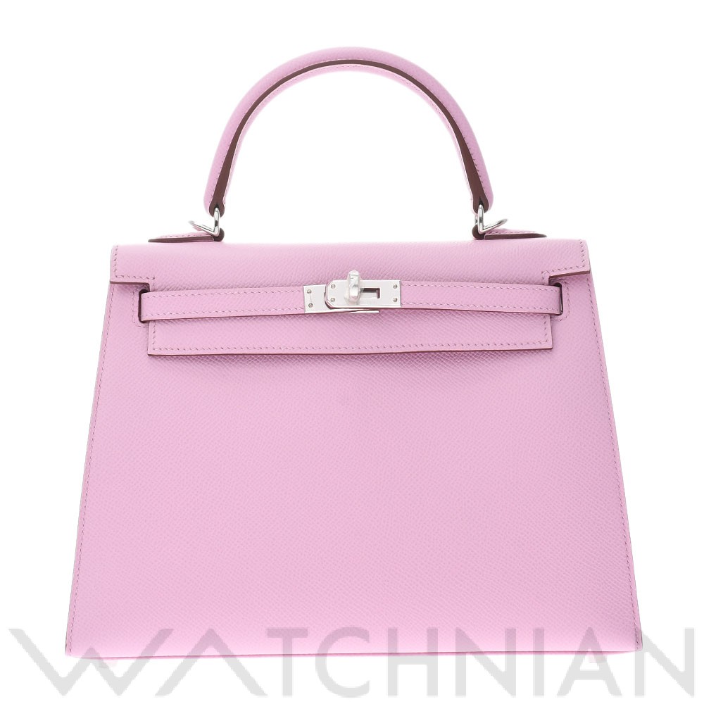 ケリー 25 外縫い 2WAY モーヴシルベストル/パラジウム金具 ヴォーエプソン HERMES エルメス レディース 【新品】