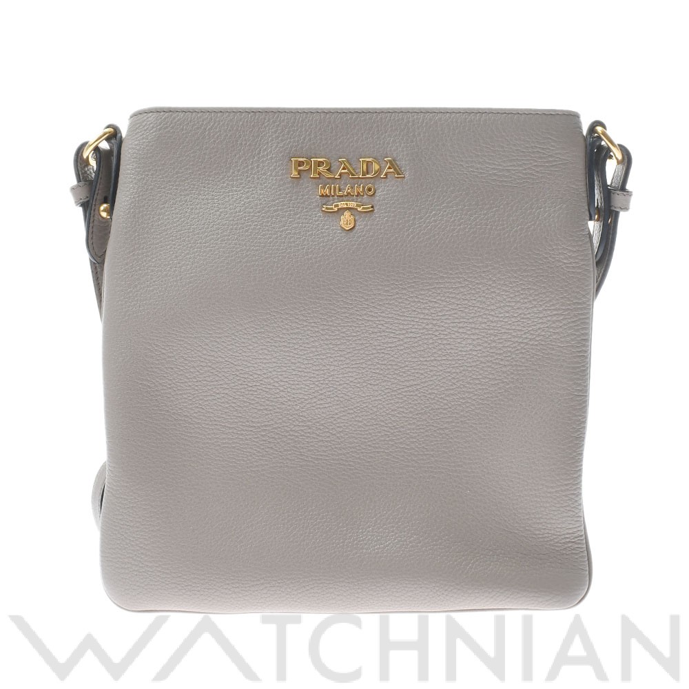 アウトレット グレー/ゴールド金具 1BH142 レザー PRADA プラダ 